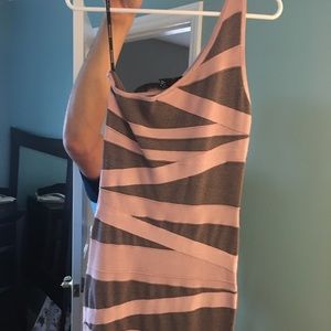 Bebe short one shoulder dress